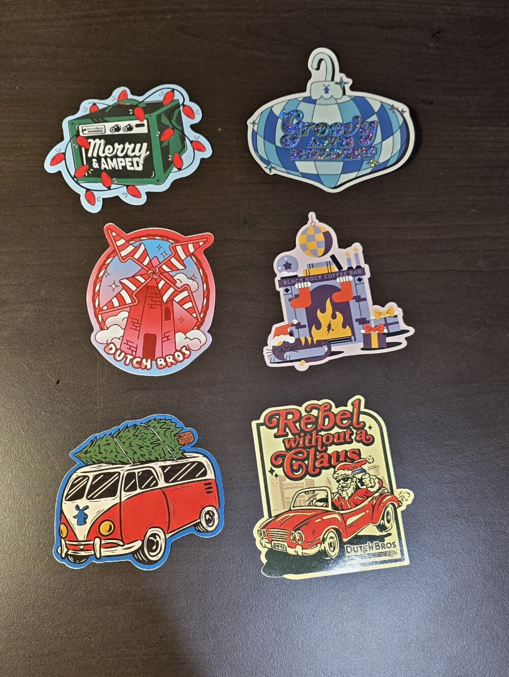 Dutch Bros Christmas Stickers